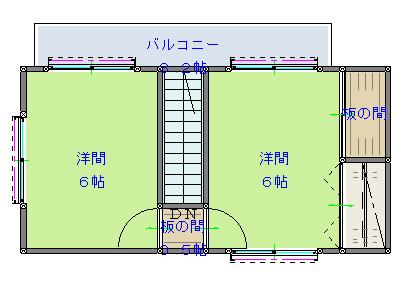 防府市田島　間取り2階